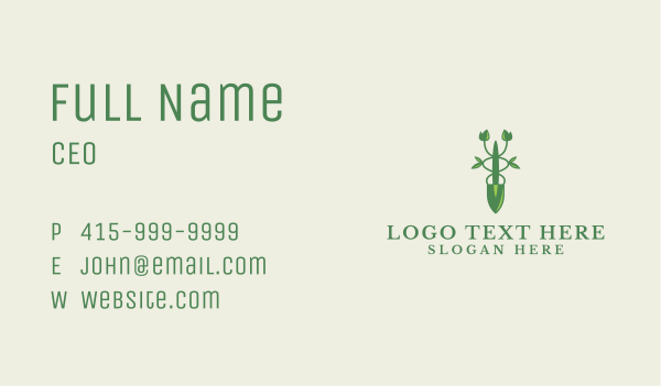 Garden Trowel Landscaping Business Card Design Image Preview