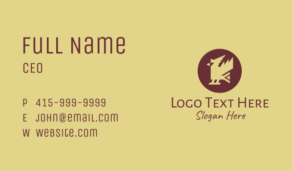 Traditional Ethnic Bird Business Card Design Image Preview