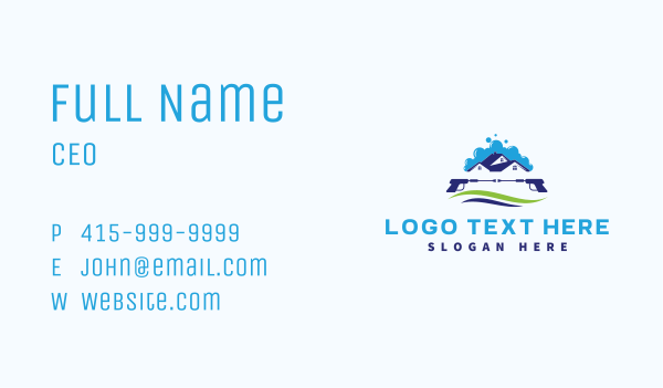 Pressure Roof Washing Business Card Design Image Preview