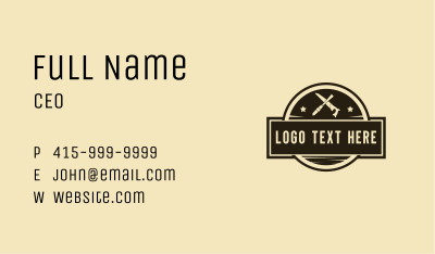 Chisel Handsaw Carpentry Business Card Image Preview