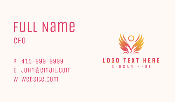 Angel Spiritual Wings Business Card Design Image Preview