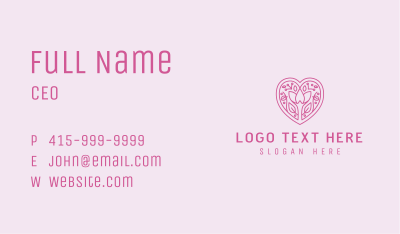 Nature Flower Heart Business Card Image Preview