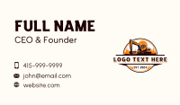 Excavator Forest Construction Business Card Image Preview