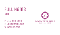 Flower Wreath Cosmetics Letter Business Card Image Preview