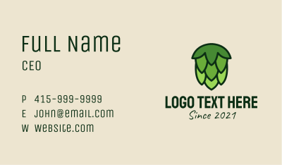 Green Hops Plant  Business Card Image Preview