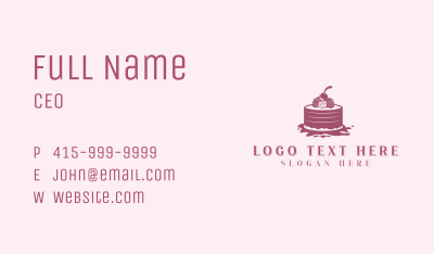 Fruit Cake Dessert Business Card Image Preview