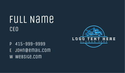 Pickup Tow Truck Business Card Image Preview