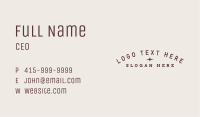 Stylish Vintage Wordmark Business Card Image Preview