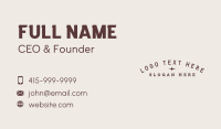 Stylish Vintage Wordmark Business Card Image Preview