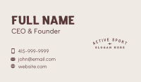 Stylish Vintage Wordmark Business Card Image Preview