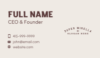 Stylish Vintage Wordmark Business Card Design