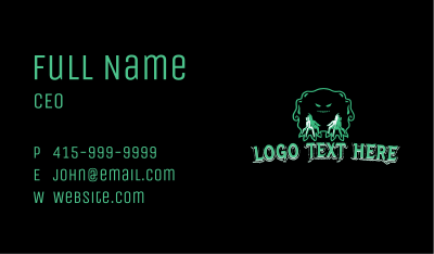 Scary Monster Mascot Business Card Image Preview