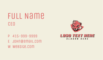 Weasel Animal Gaming Business Card Image Preview