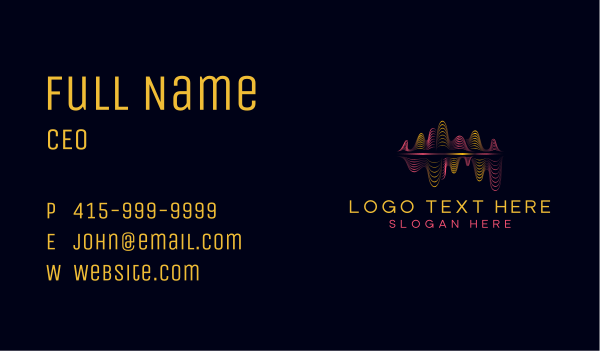 Cyber Audio Streaming Business Card Design Image Preview