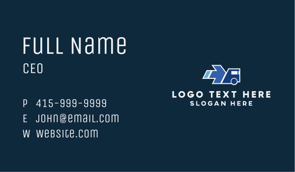 Logistics Arrow Trucking Business Card Design Image Preview