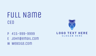 Night Owl Bird Business Card Image Preview
