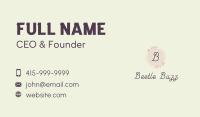 Pink Floral Letter Business Card Image Preview