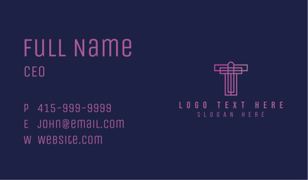 Gradient Religion Cross Business Card Design Image Preview