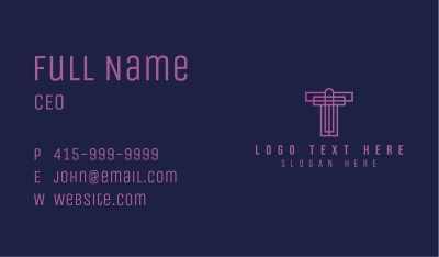 Gradient Religion Cross Business Card Image Preview
