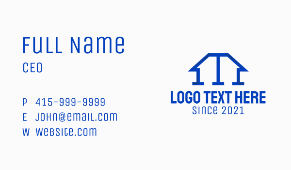 Blue Home Piping Business Card Design Image Preview