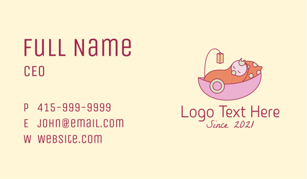 Baby Nursery Cradle  Business Card Design Image Preview