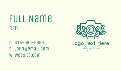 Nature Leaves Camer Business Card