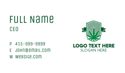 Marijuana Dispensary Emblem Business Card Image Preview