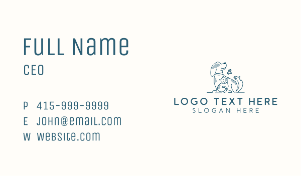Cat Dog Animal Business Card Design Image Preview