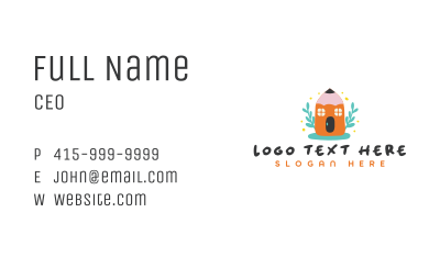 Pencil Daycare Learning Business Card Image Preview