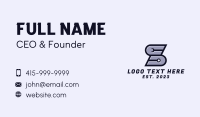 Wrench Tool Letter S Business Card Preview