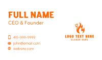 BBQ Chicken Flame Business Card Design