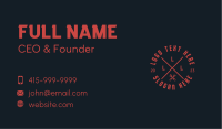 Red Handyman Emblem Business Card Image Preview