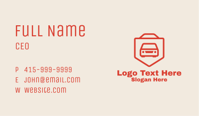 Car Traffic Sign  Business Card Image Preview