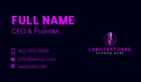 Mic Microphone Voice Business Card Design