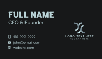 Metallic Cyber Tech Letter Y Business Card Image Preview