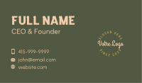 Circle Business Wordmark Business Card Image Preview