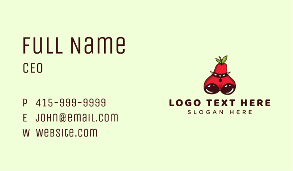 Sexy Pear Boobs Business Card Design Image Preview