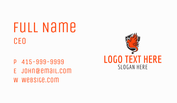 Red Phoenix Emblem Business Card Design Image Preview