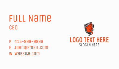 Red Phoenix Emblem Business Card Image Preview