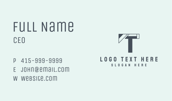 Generic Letter T Company Business Card Design Image Preview