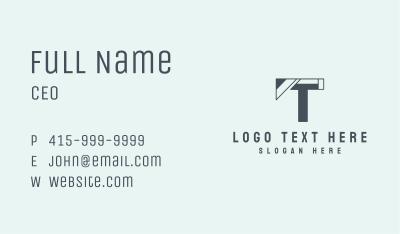 Generic Letter T Company Business Card Image Preview