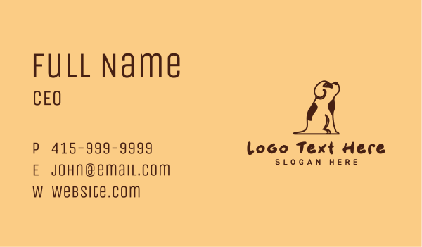 Brown Puppy Animal Business Card Design Image Preview