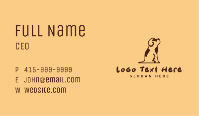 Brown Puppy Animal Business Card Image Preview