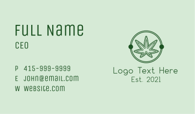 Marijuana Dispensary  Business Card