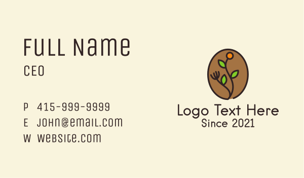 Organic Coffee Farm  Business Card Design Image Preview