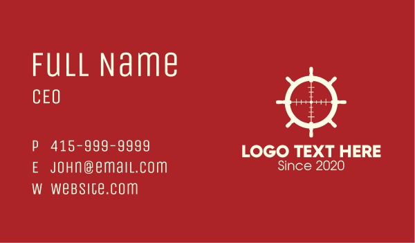 Steering Wheel Target Business Card Design Image Preview