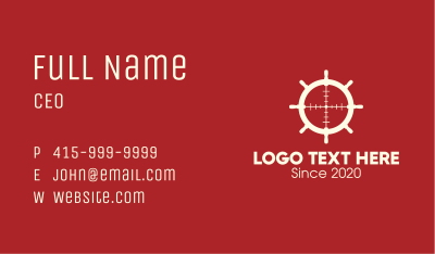 Steering Wheel Target Business Card Image Preview