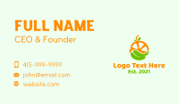 Orange Organic Juice Business Card Image Preview