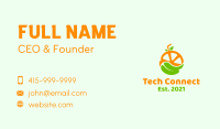 Orange Organic Juice Business Card Image Preview