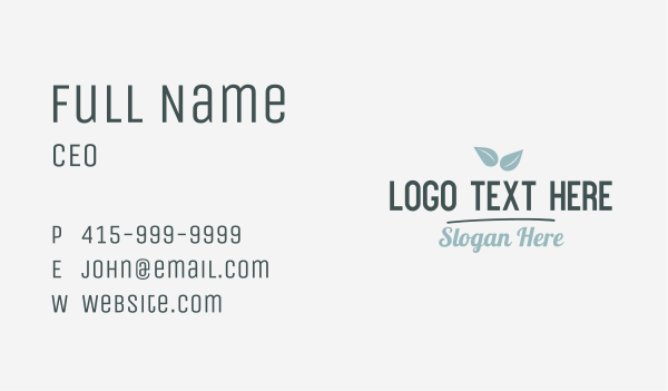 Organic Salad Wordmark Business Card Design Image Preview